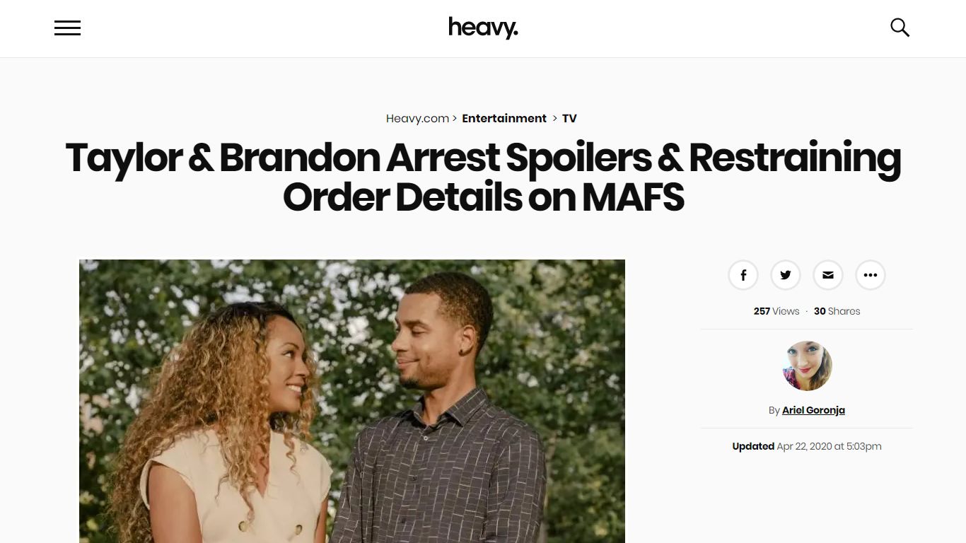 Taylor & Brandon Arrest Spoilers & Restraining Order Details on MAFS